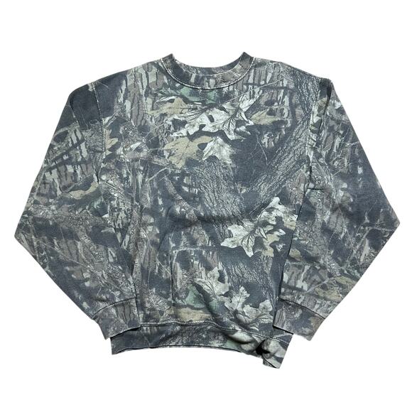 Vintage 90s Mossy Oak Camo Classic Crewneck Sweatshirt Small - Picture 1 of 3